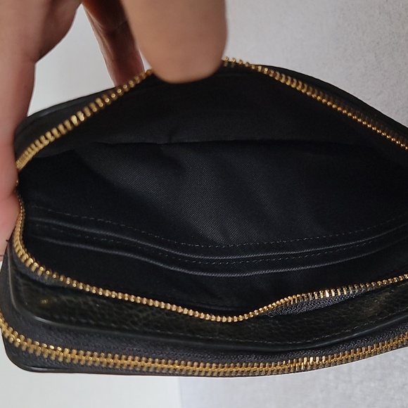 Coach Double Zip wristlet in signature canvas/pebbled leather - Picture 11 of 16
